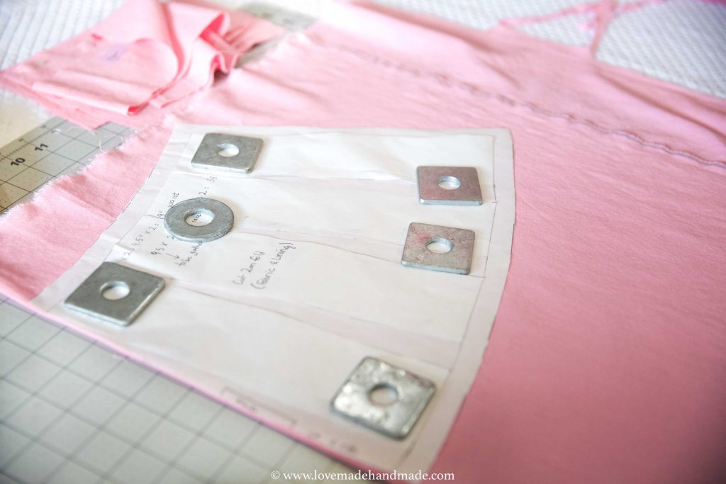 Cutting Fabric for Handmade Pinafore Birthday Dress - Lovemade Handmade