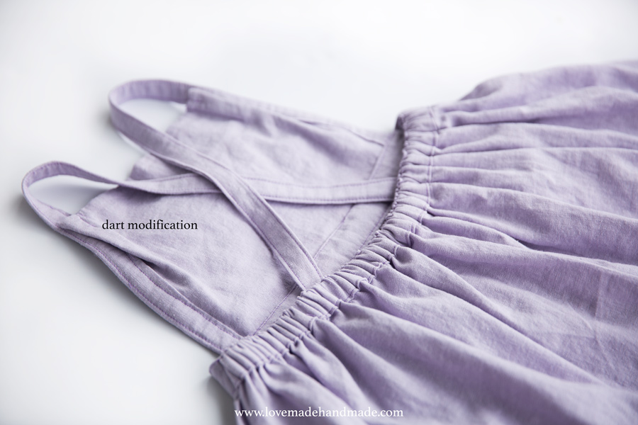 last minute dart modifciation on Handmade Pinafore Dress - Lovemade Handmade