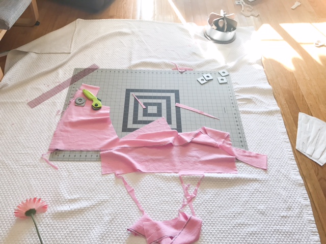 Cutting Fabric for Handmade Pinafore Birthday Dress - Lovemade Handmade